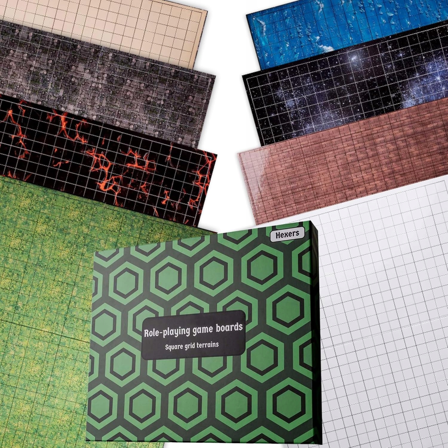 Hexers plansza do gry Rpg kompatybilna z Dungeon & Dragons 8 terenów