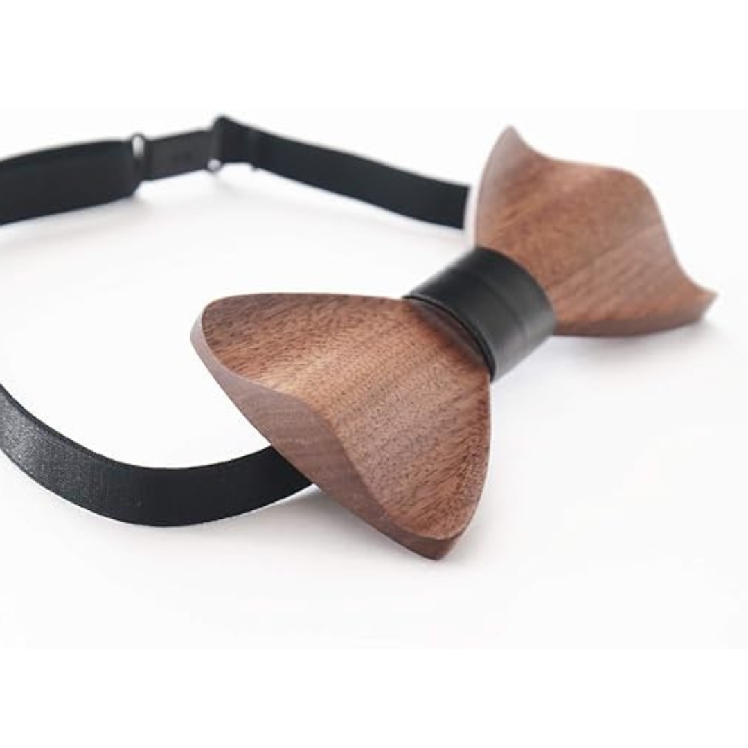 Dřevěná Motýlek Pánská| Ruční Práce| Vlašský Ořech| Hnědo-černá