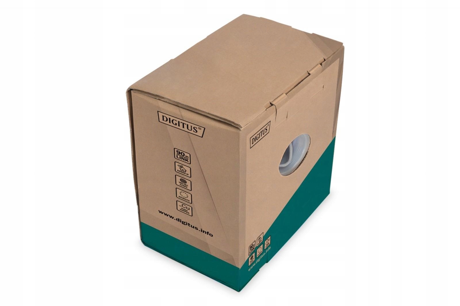 Kabel teleinformatyczny instalacyjny kat.5e, U/utp, Eca, drut, Awg 24/1