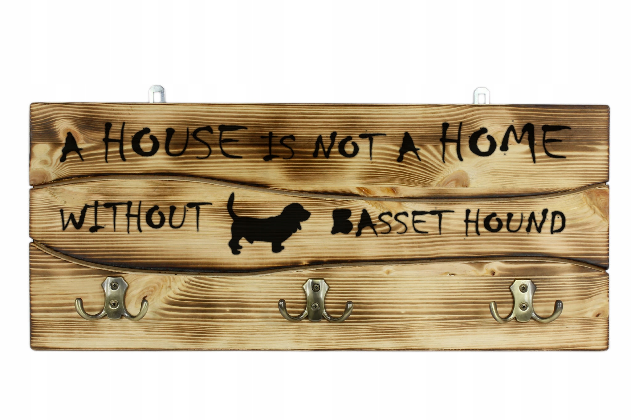 Basset Hound drevený vešiak na bundy, vodítko, doplnky, psie medaily