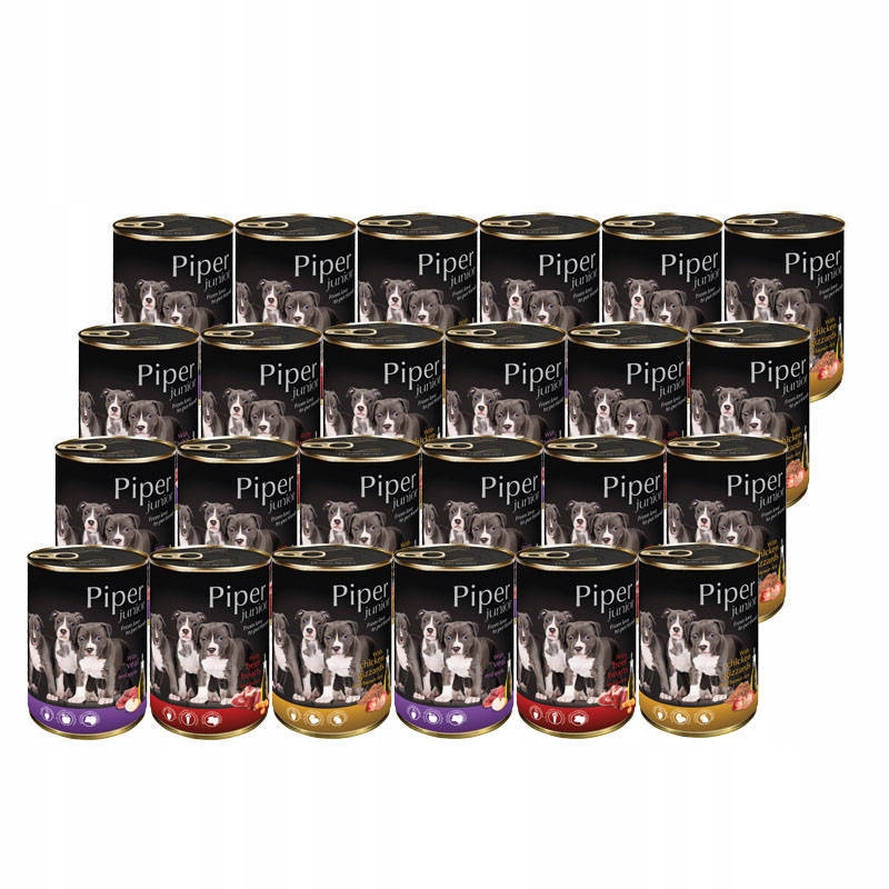 Levně Krmivo mokré pro štěňata Piper Dolina Noteci Junior MIX 12X400G