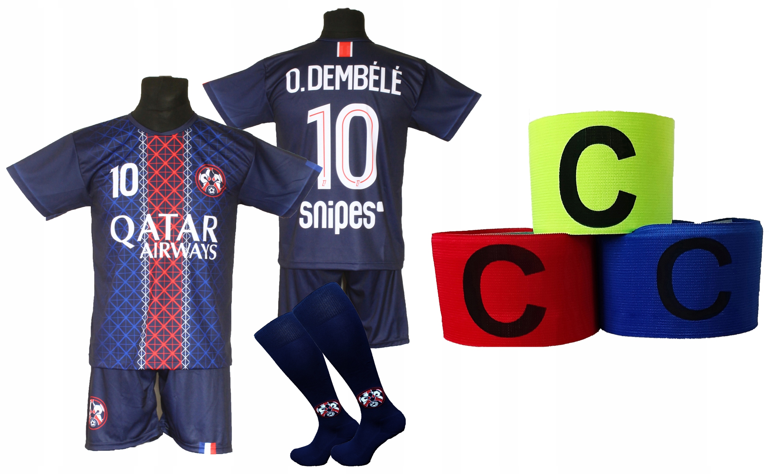 Dětské fotbalové oblečení Dembele štulpny čelenka velikost 146