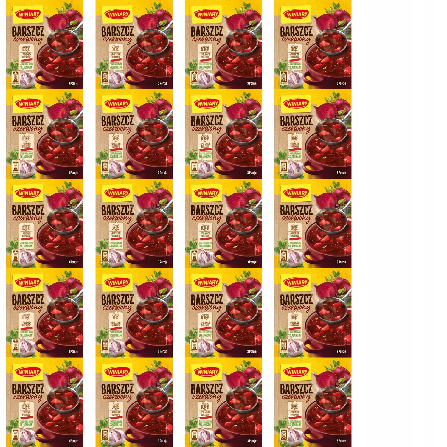 20 x 49 g Winiary boršč červený Karton