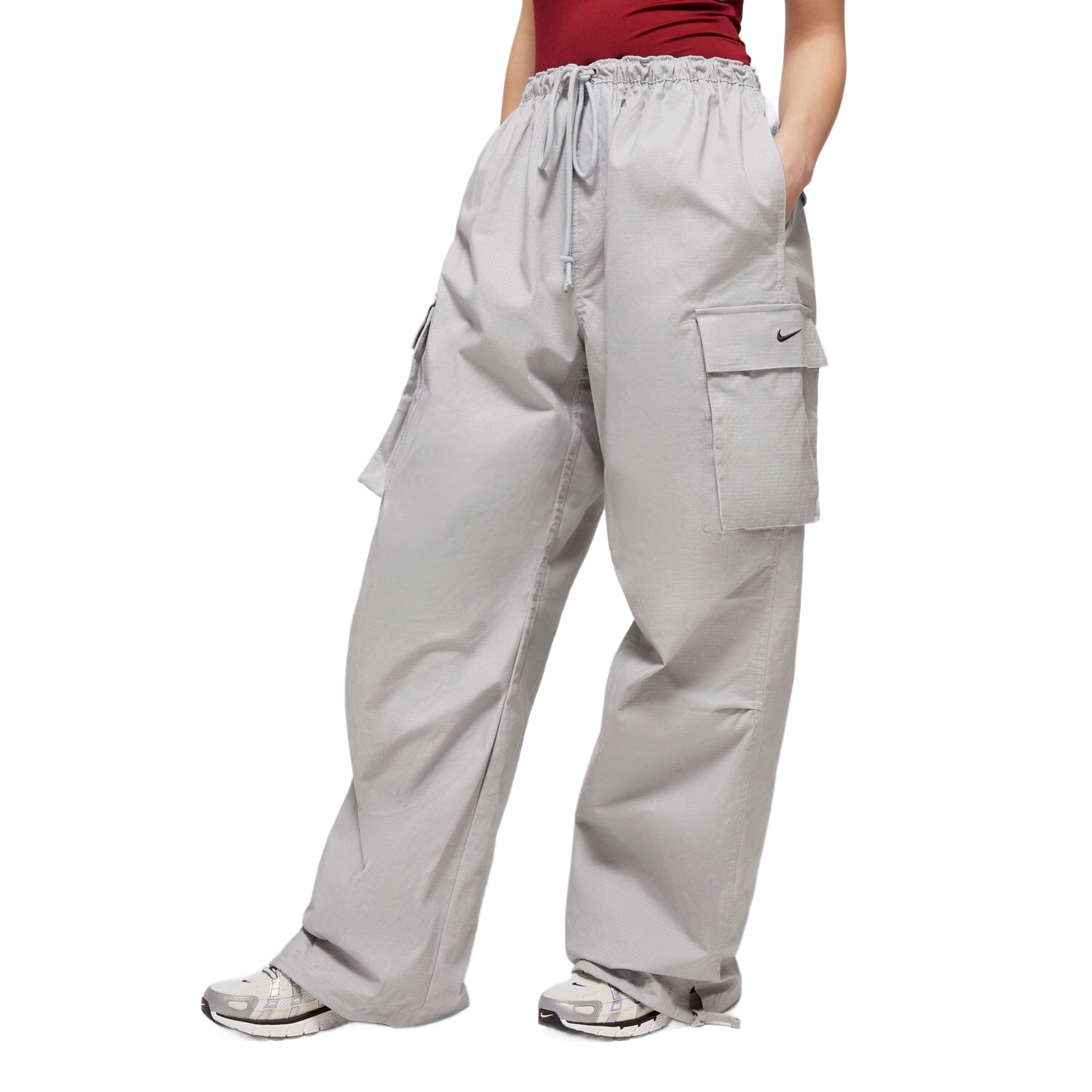 Nike Šedé Baggy Tepláky S Kapsami Kapsáče M Opa