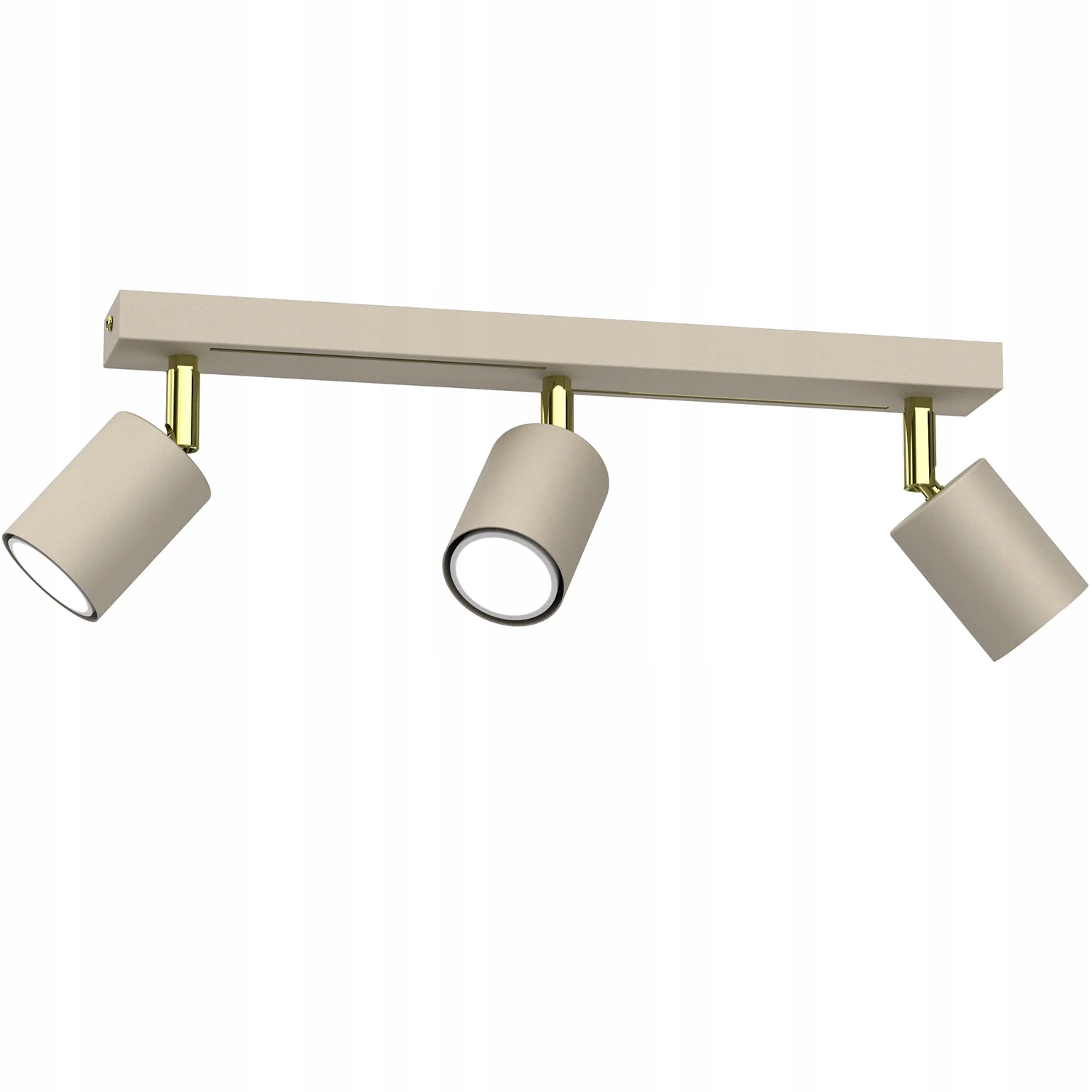 Stropní svítidlo trojitá krémová zlatá 3 reflektory lišta 40 cm Luminex