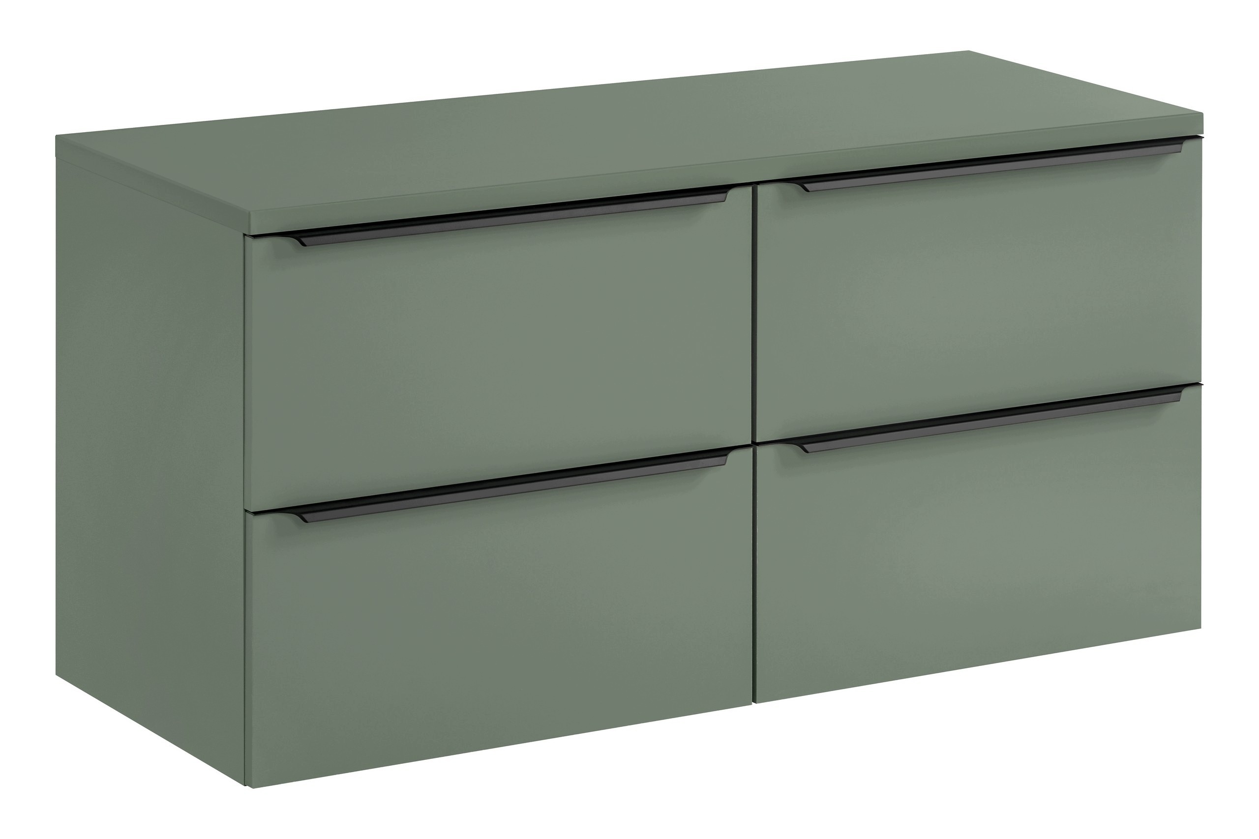 Podwójna Szafka pod umywalkę z blatem 120 cm Sombra Green Set-sog B Green