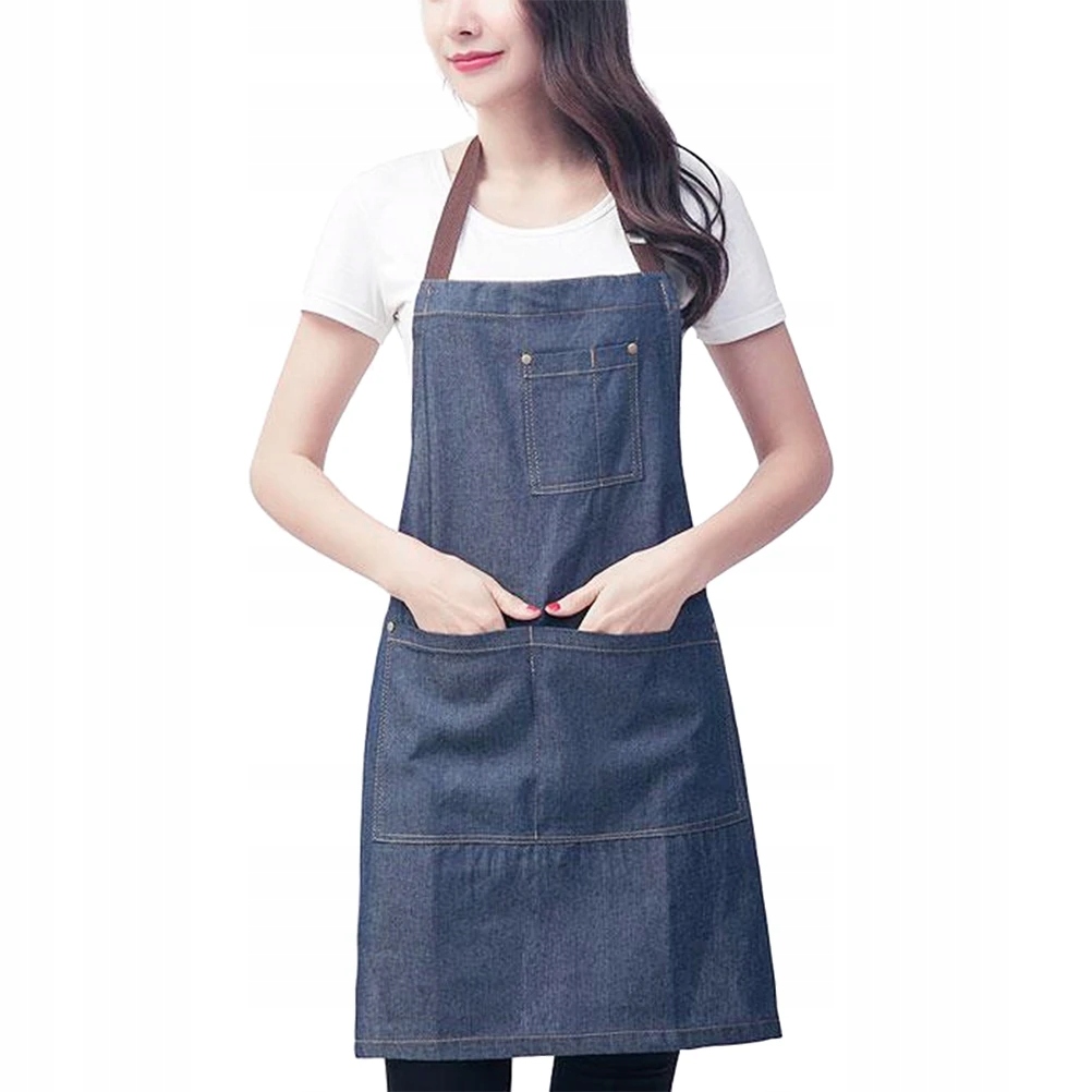

Fartuchy dla dorosłych The Drop Jeans Kelner Neck Bib