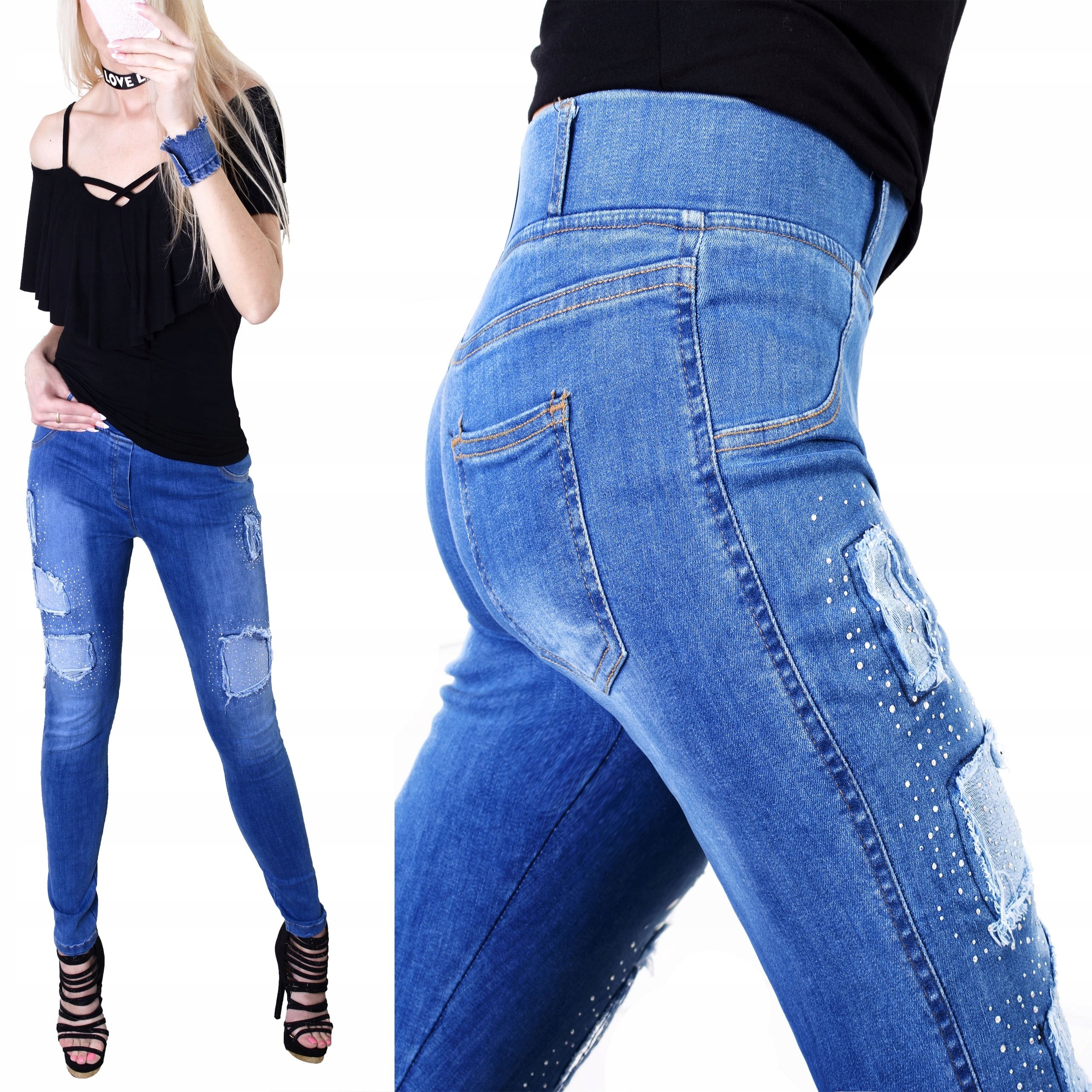 

Jeansy Damskie Strecz Diamenciki Big 368