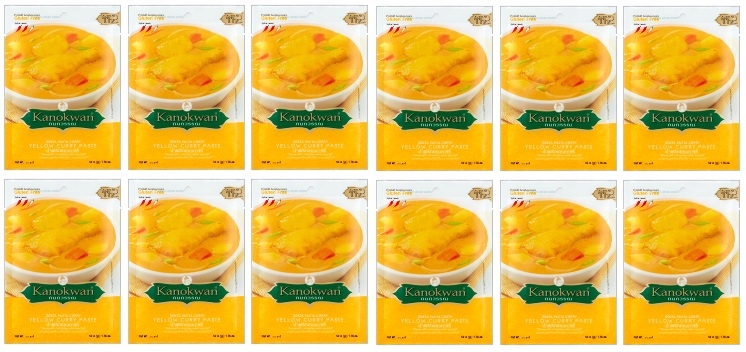 12x 50g Kanokwan pasta curry zółta Karton