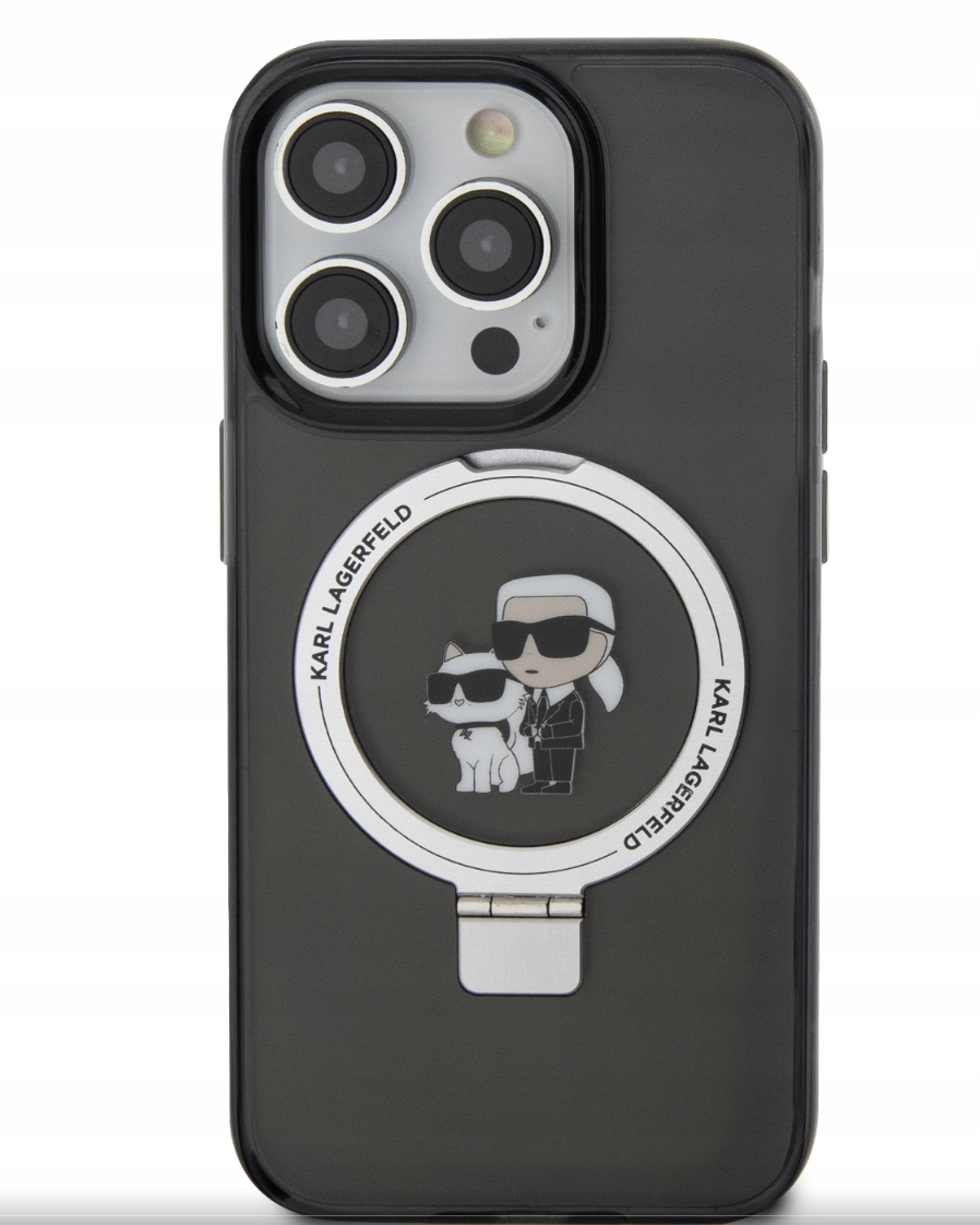 Karl Lagerfeld Ringstand Karl and Choupette MagSafe pouzdro pro iPhone 16 Pro