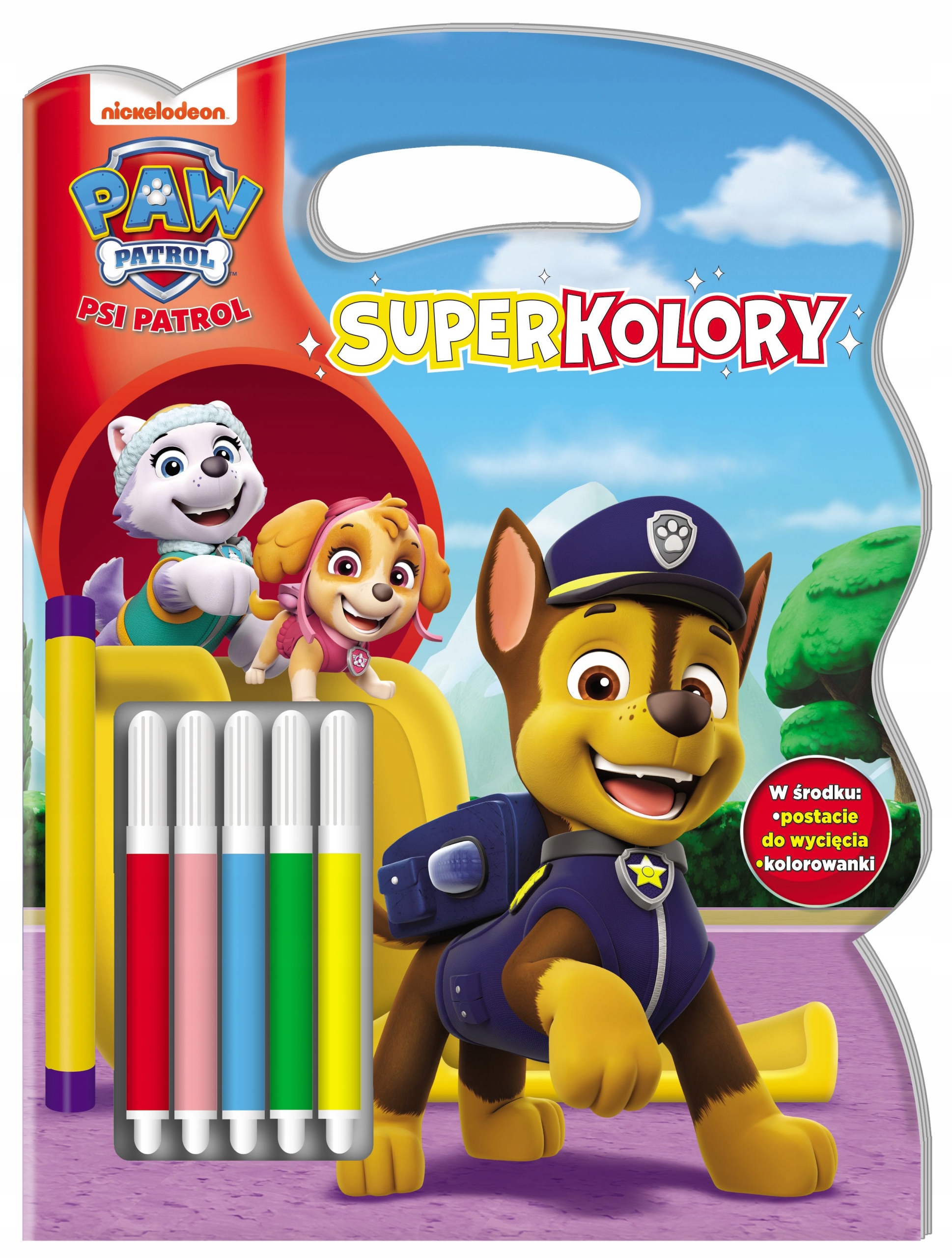 

Psi Patrol SuperKolory Kolorowanka 6 Flamastrów
