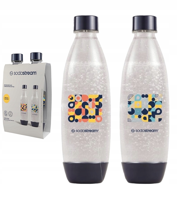 SodaStream láhev Fuse Water Barevná Mozaika Modrá x2 1L