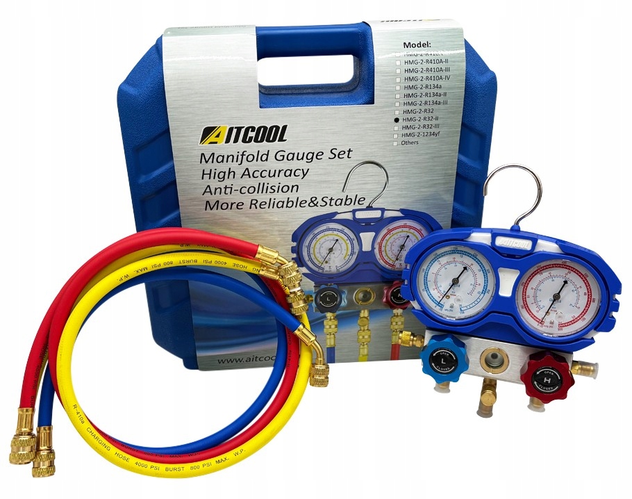 Sada manometrov Aitcool na montáž klimatizácie s káblami R32 R410A