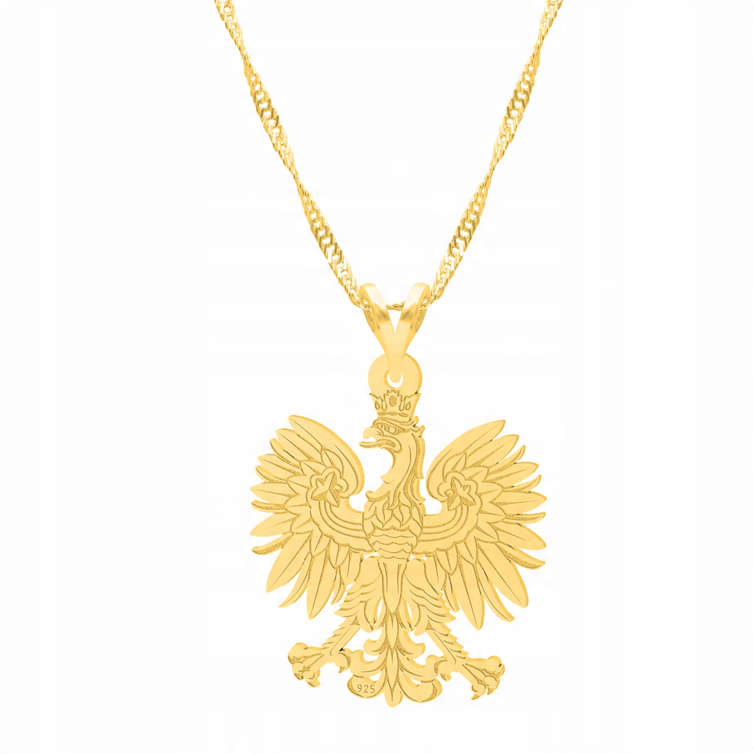 

Łańcuszek złoty naszyjnik 925 Orzeł Godło