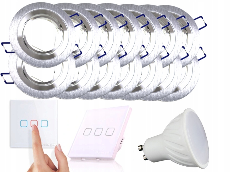 Sada Led stropních světel 14x Vypínač Žárovky