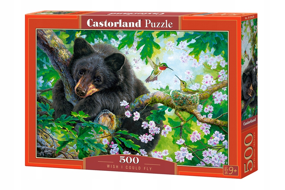 PUZZLE 500 OBRAZ ZWIERZĘTA NIEDŹWIEDŹ PTAKI CASTOR EAN (GTIN) 5904438053629