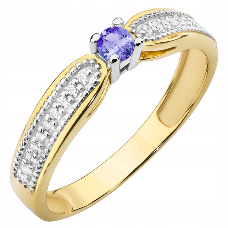 Zlatý Prstýnek pr. 585 s Tanzanitem 0,15 ct 14k