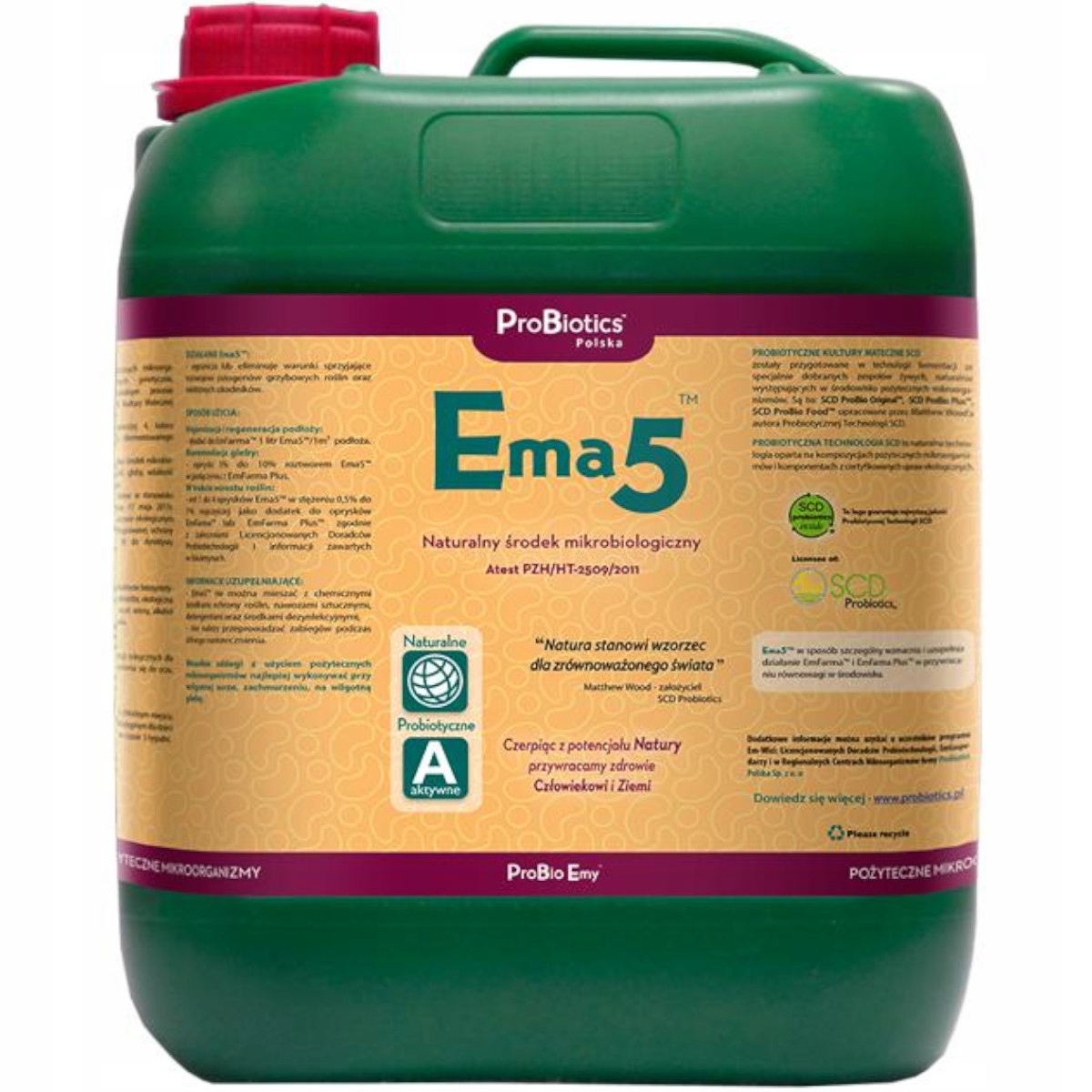 EMA5 5L Probiotics Mikroorganizmy Probio Emy Na Choroby Grzybowe