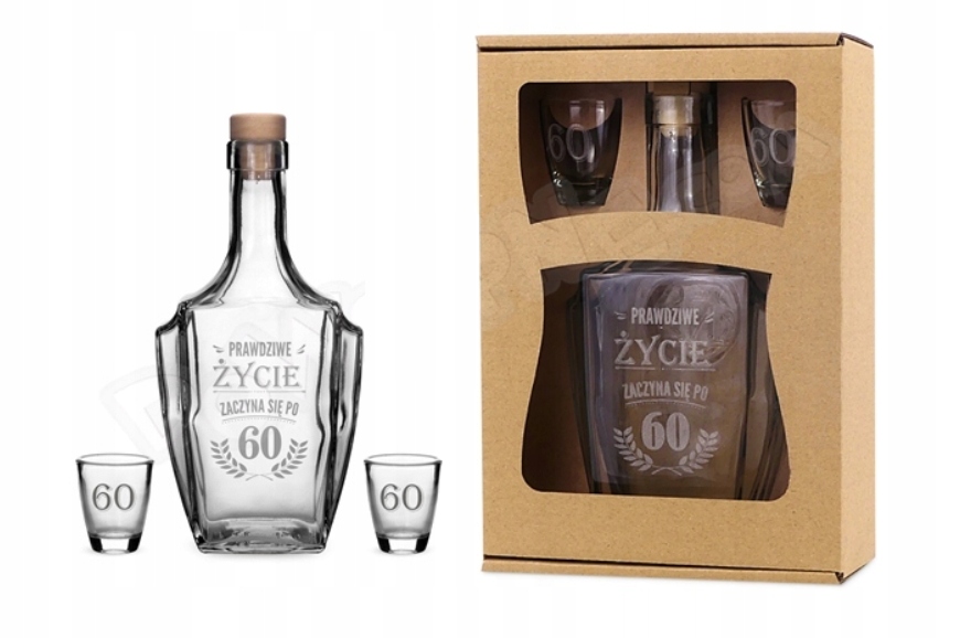 

Zestaw Karafka Kieliszki Na 60 Urodziny