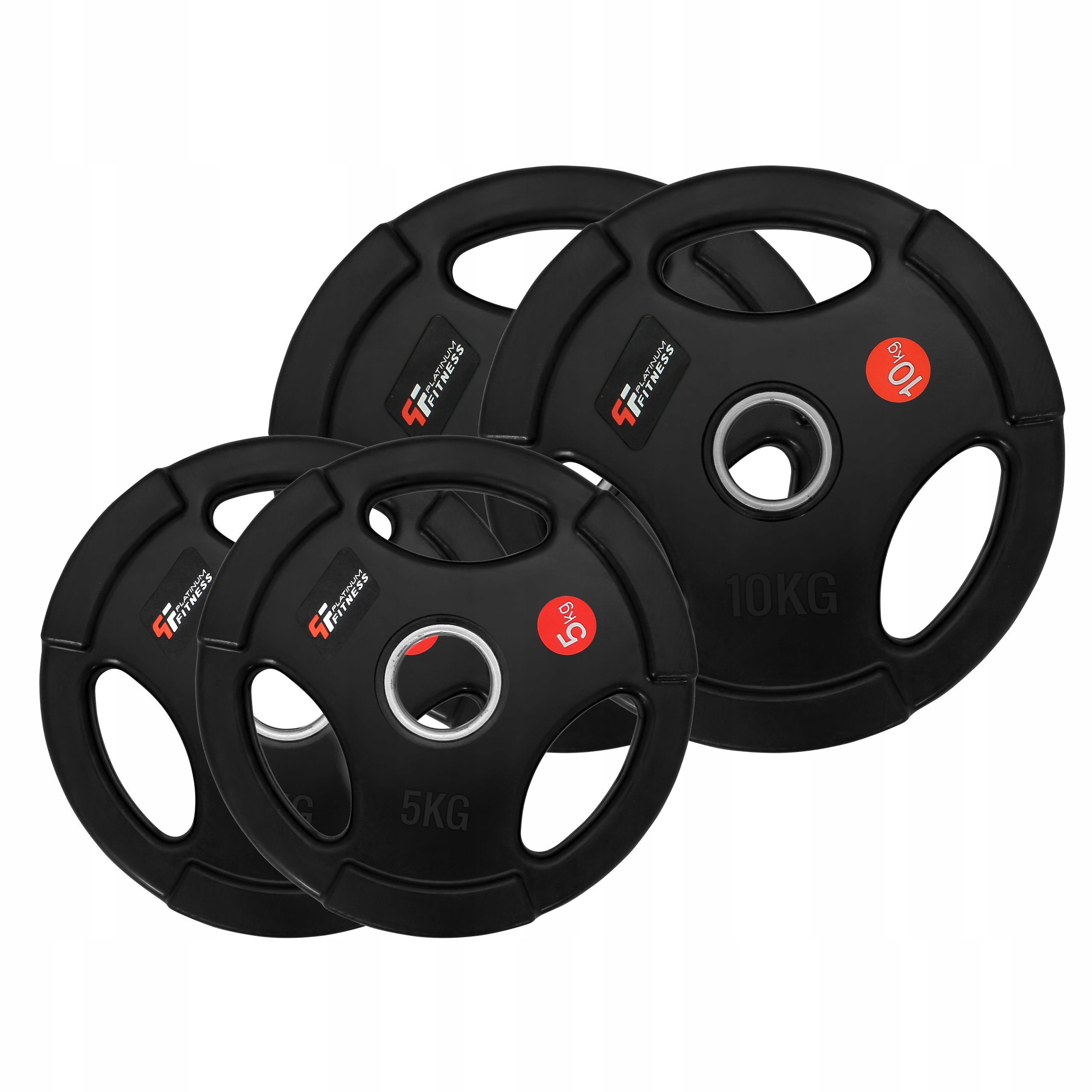 PLATINUM FITNESS ZESTAW OBCIĄŻENIA 30 KG OLIMPIJSKIE OGUMOWANE 50 MM