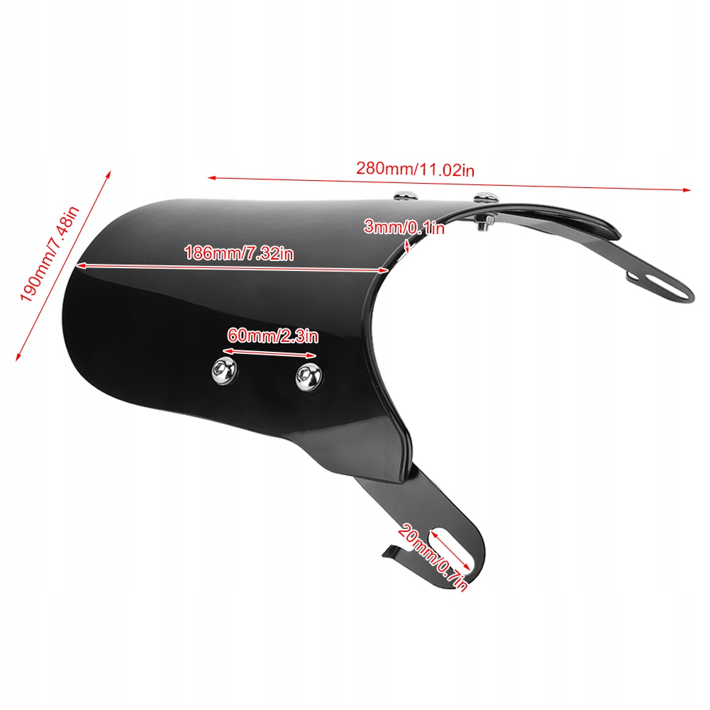 SZYBA OWIEWKA MOTOCYKLOWA UNIWERSALNA CHOPPER EAN (GTIN) 6921565176716