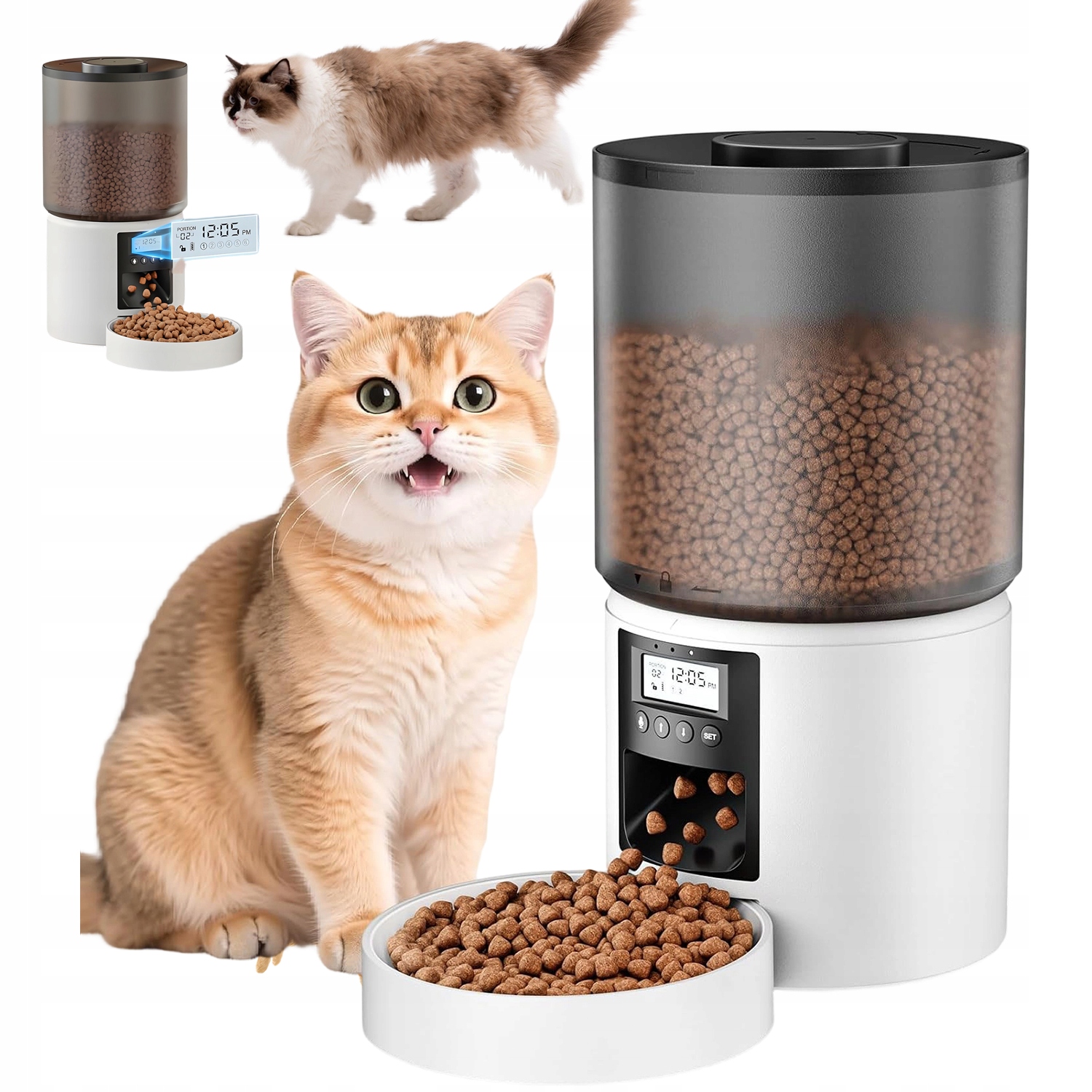 Levně Automatické Krmítko 4 L Pro Malé A Střední Kočky A Psy LCD