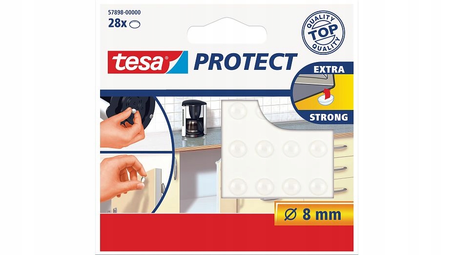

Tesa Podkładki Wyguszające Odbojniki 8 mm X 28 szt