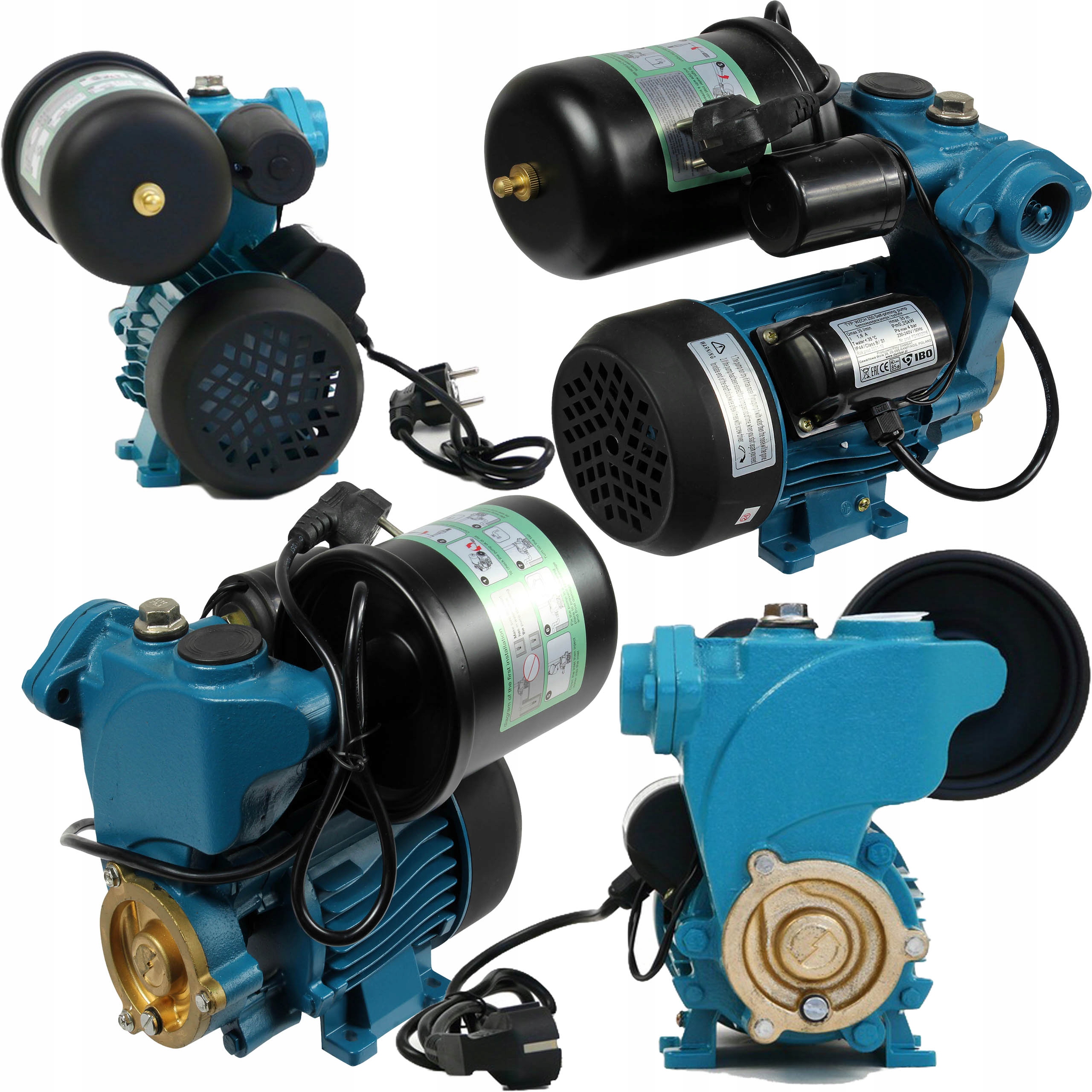 Mały Zestaw hydroforowy Pompa WZCH250 zbiornik 2L Ibo Idealny Na działkę