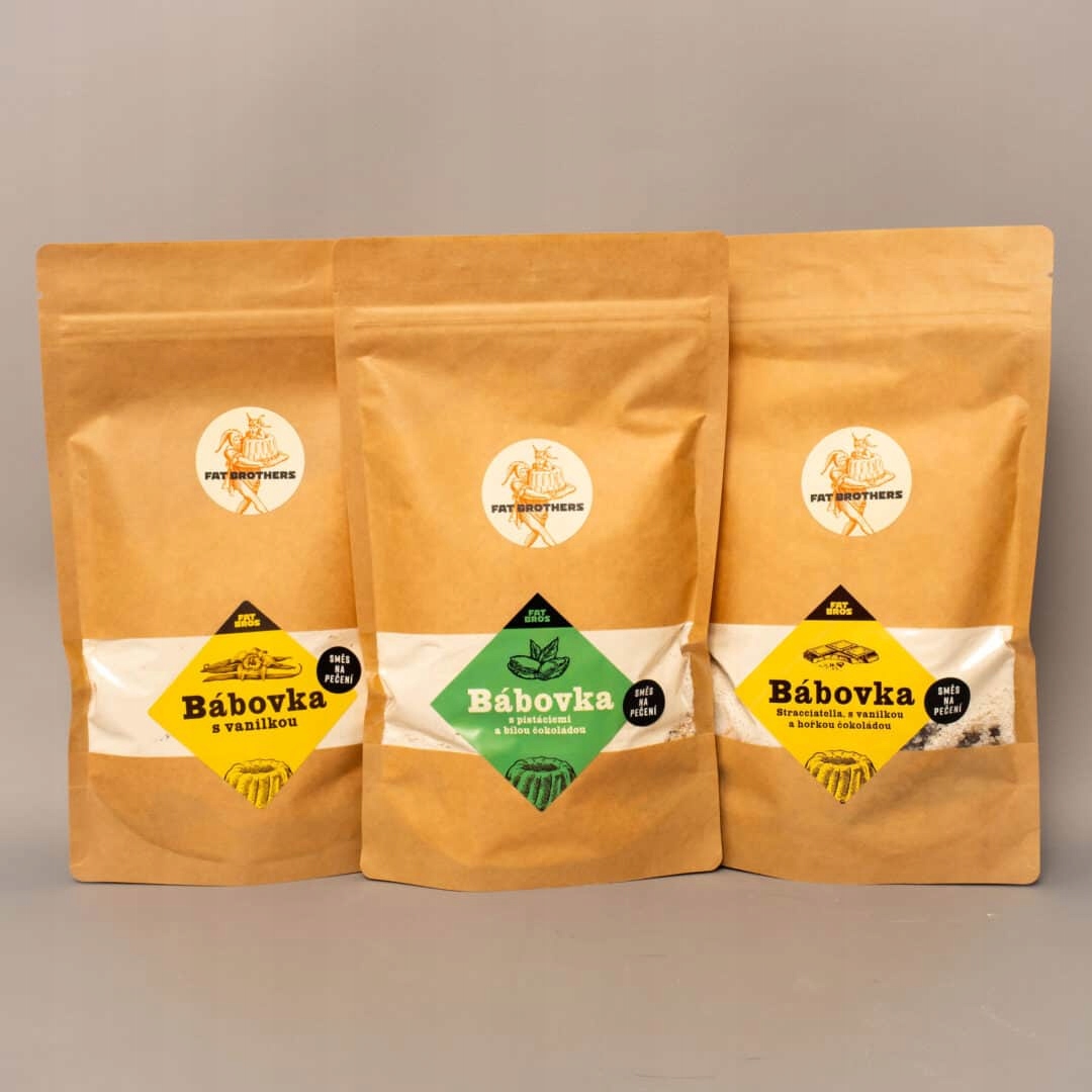 Levně Bábovkové trio stracciatella, s pistáciemi a bílou čokoládou a vanilková