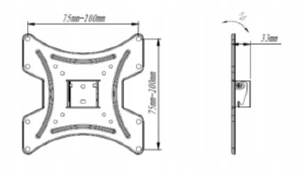 UCHWYT DO TV LED/LCD 19-42" 35KG CV-26 regul. Kod producenta RAMT ACV-26