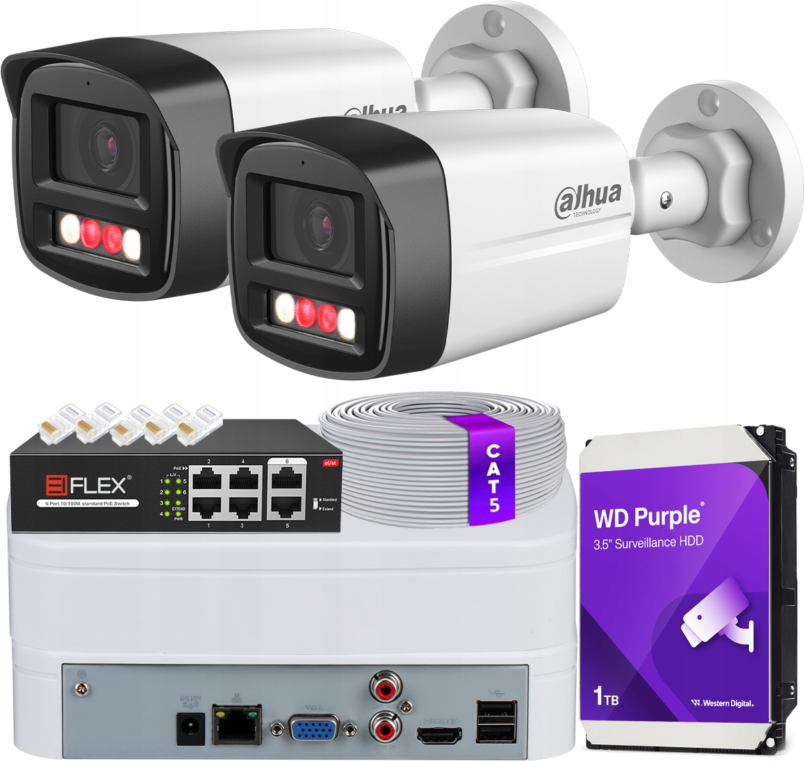 Monitorovací sada 2 kamer IPC-HFW1439TL1-A-IL 4Mpx Smart Dual Light Smd