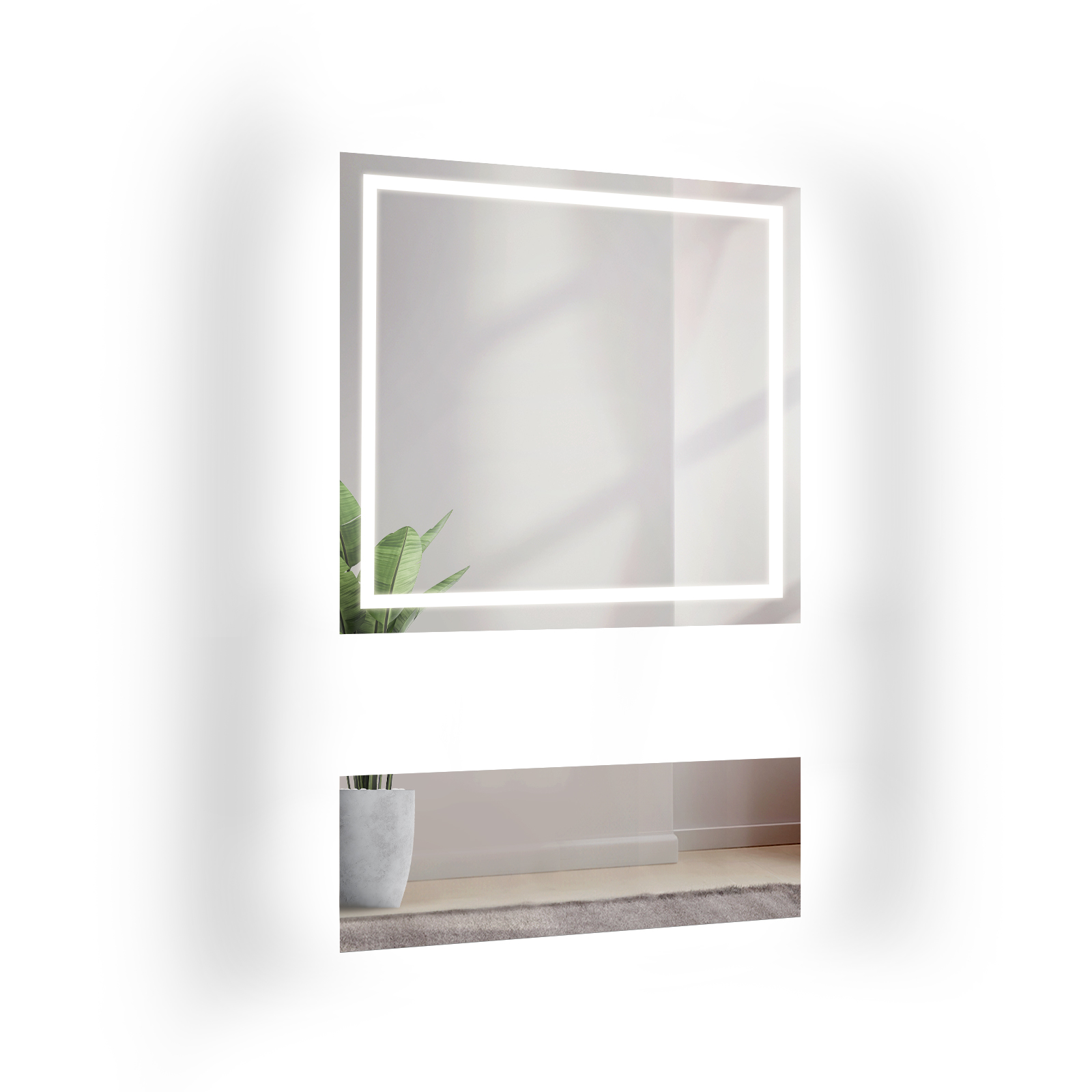 Obdélníkové Zrcadlo s Emi Glam Led osvětlením 80x160