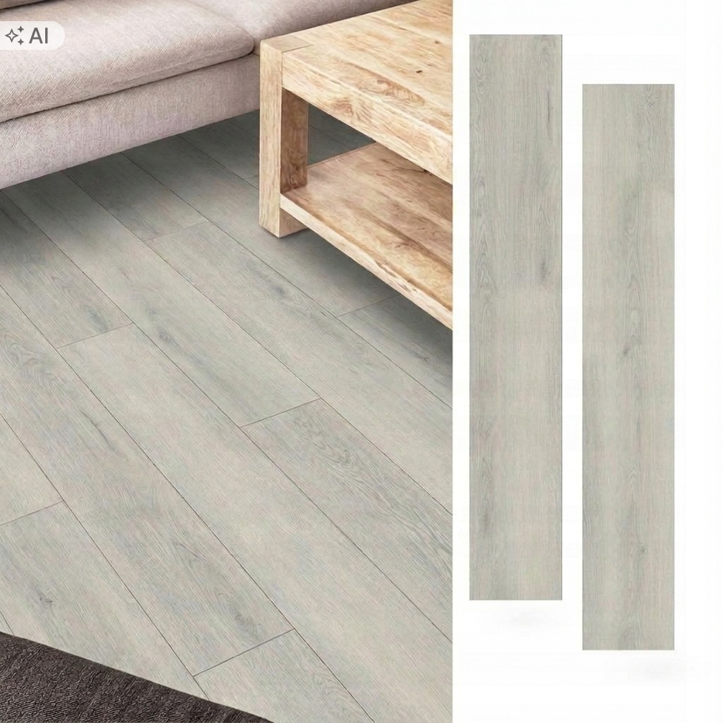 Samolepiace vinylové panely 5 m² Svetlo Šedá Parketová Doska Vodotesné
