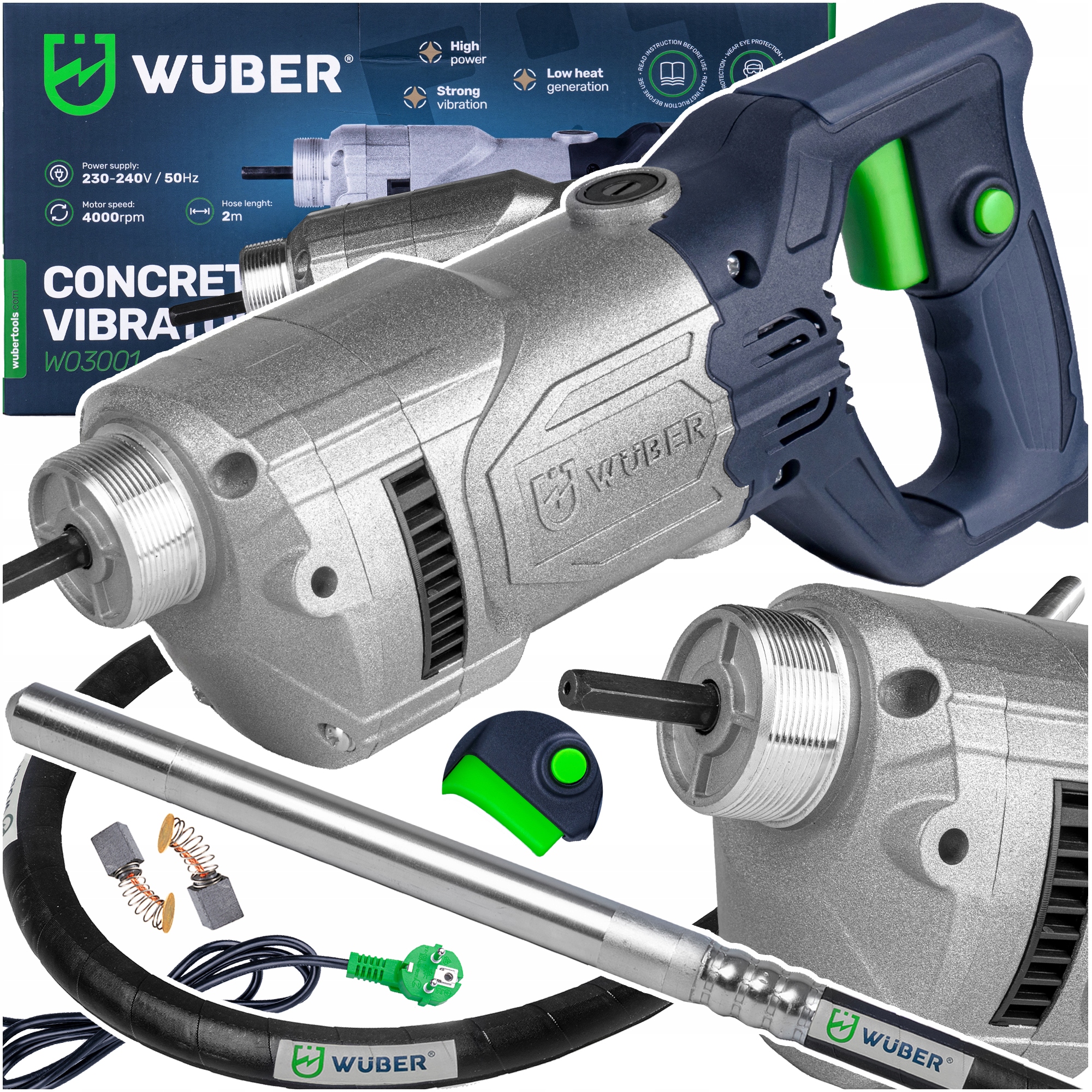 Vibrátor zhutňovač na betonu Bulva 2 m 1300 W 4000 ot/min