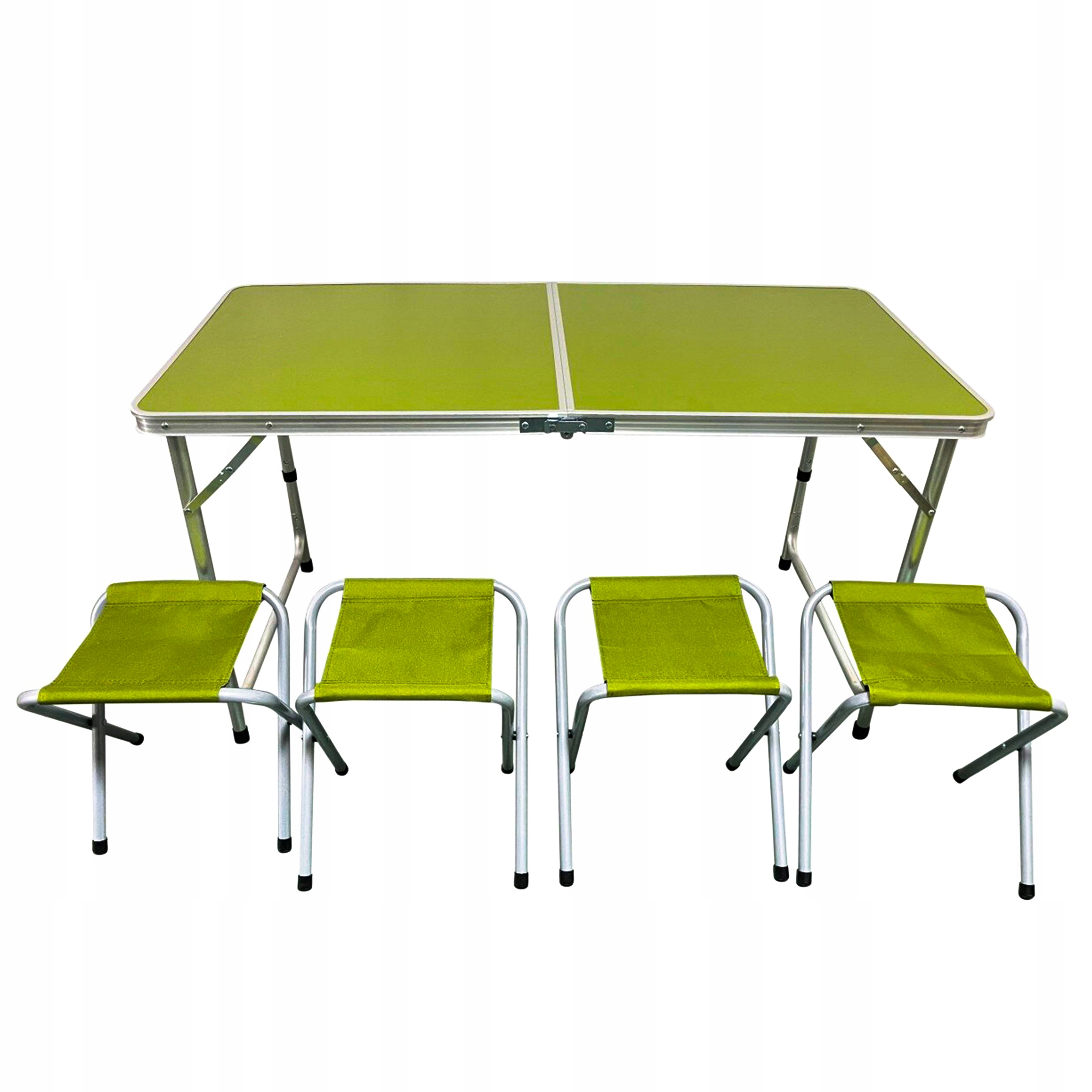 MEBLE OGRODOWE STÓŁ STOLIK TURYSTYCZNY SKŁADANY +4 KRZESŁA DUŻY ZESTAW 10W1 Szerokość produktu 60 cm