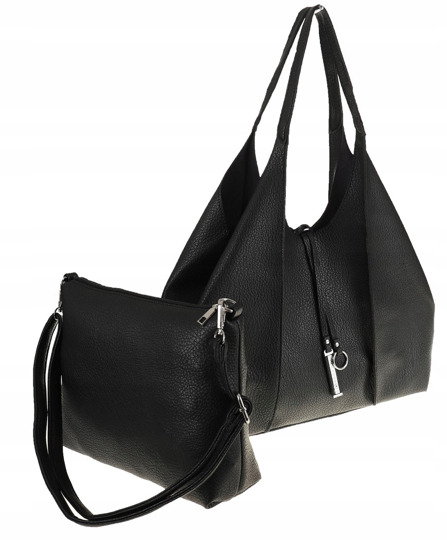 Maxfly Włoska Marka Torebka Damska worek listonoszka MF1778 Black