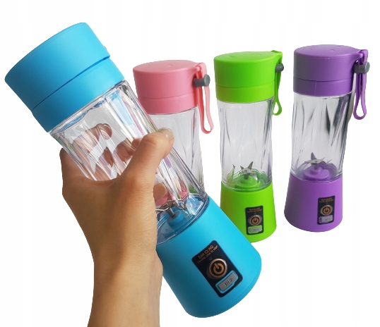 BLENDER TURYSTYCZNY USB 380ML FIOLETOWY Przenośny Kolor dominujący różowy