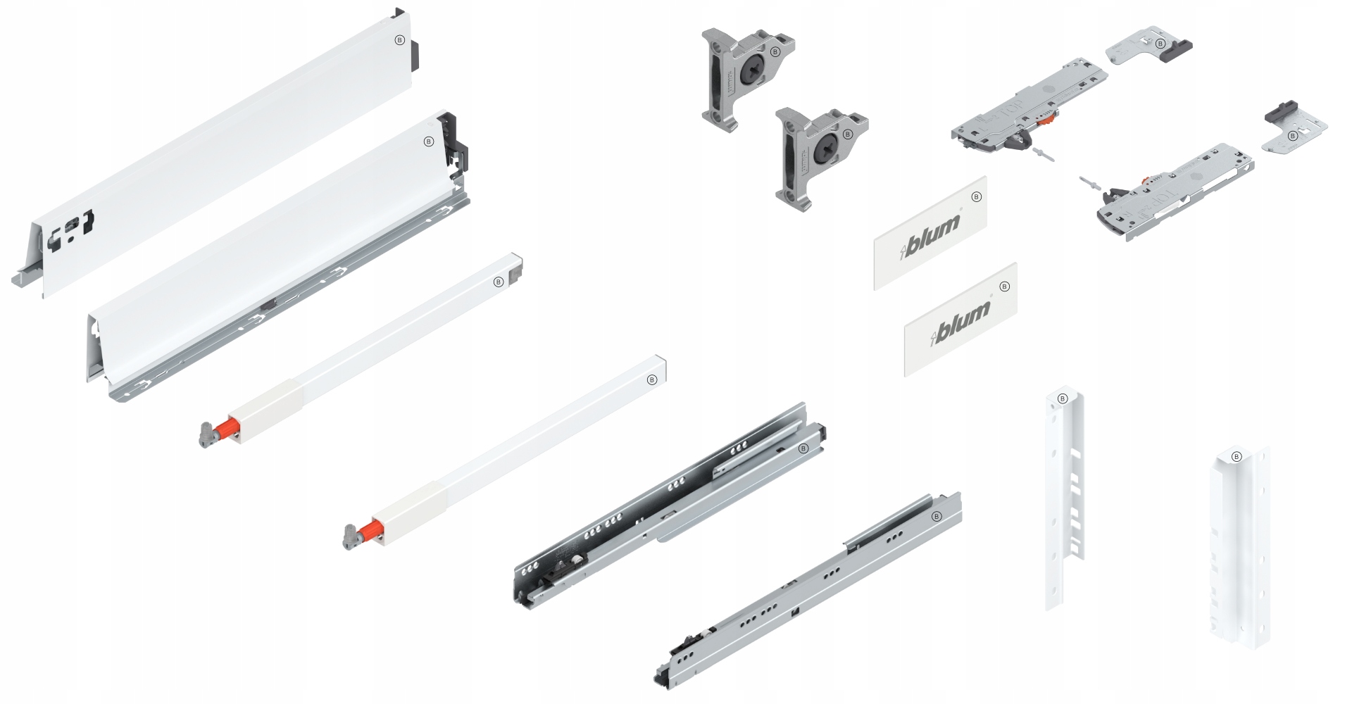 

Blum Tip-on Antaro Tandembox L-500 Wysoka D Biała