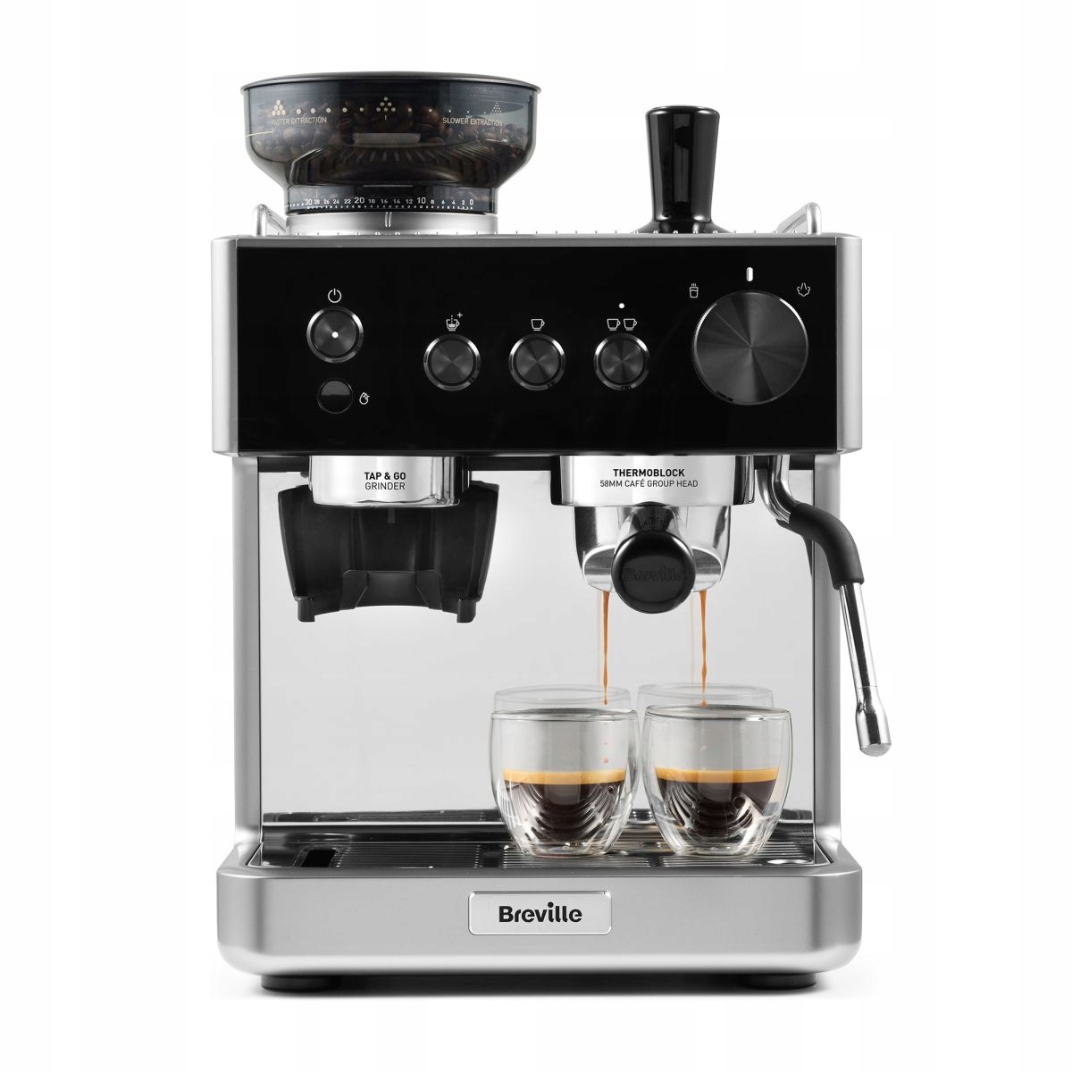 Ekspres do kawy kolbowy z młynkiem Breville Barista Classic VCF186X