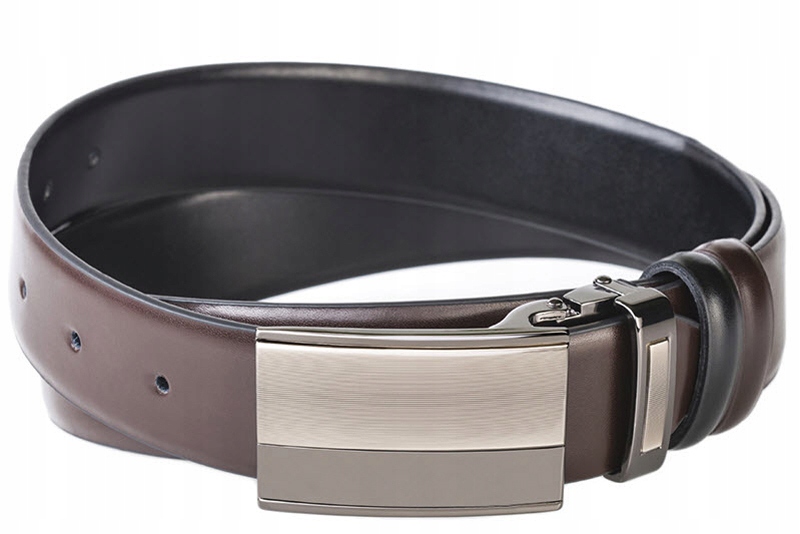 

Skórzany Pasek Męski Spodni Klamra Brąz PD41 110