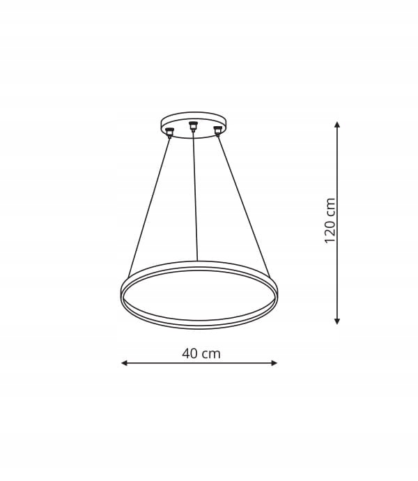Lampa wisząca RING LP-909/1P 4S BK Light Prestige Zasilanie sieciowe