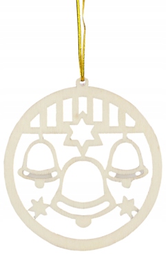 

Drewniana Zawieszka Dzwonki Gwiazdki Choinka 10 CM