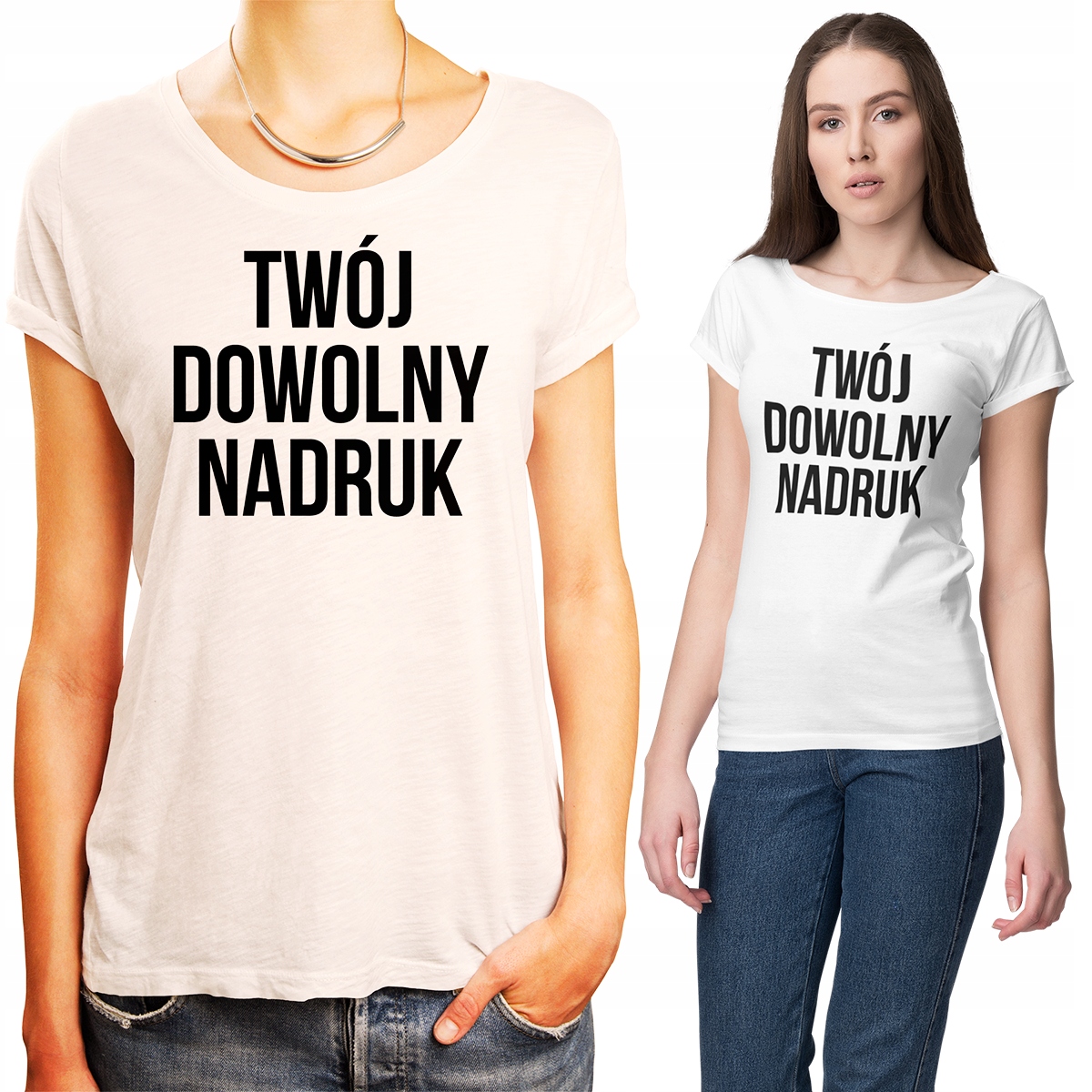 

Koszulka Oversize Damski Z Twoim Moim Nadrukiem