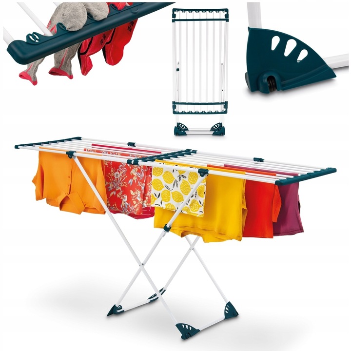 Teleskopowa Suszarka Na Pranie Stojąca suszarka do ubrań Balkonowa Składana