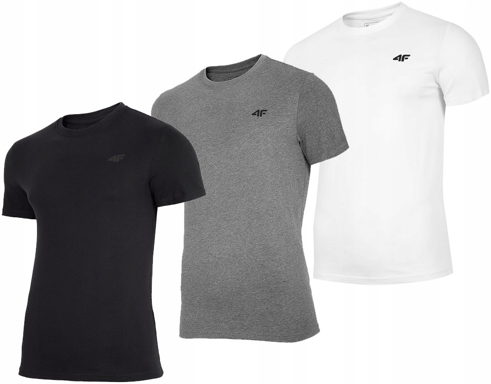 

4F Zestaw Koszulka Męska T-shirt 3 Sztuki r.S