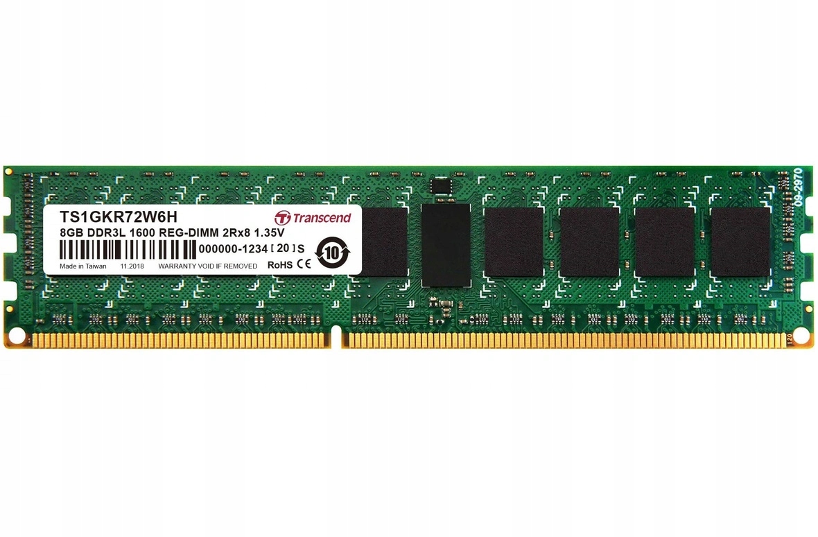 paměť Ram Transcend TS1GKR72W6H 8GB DDR3L 1600MHz CL11 1.35V