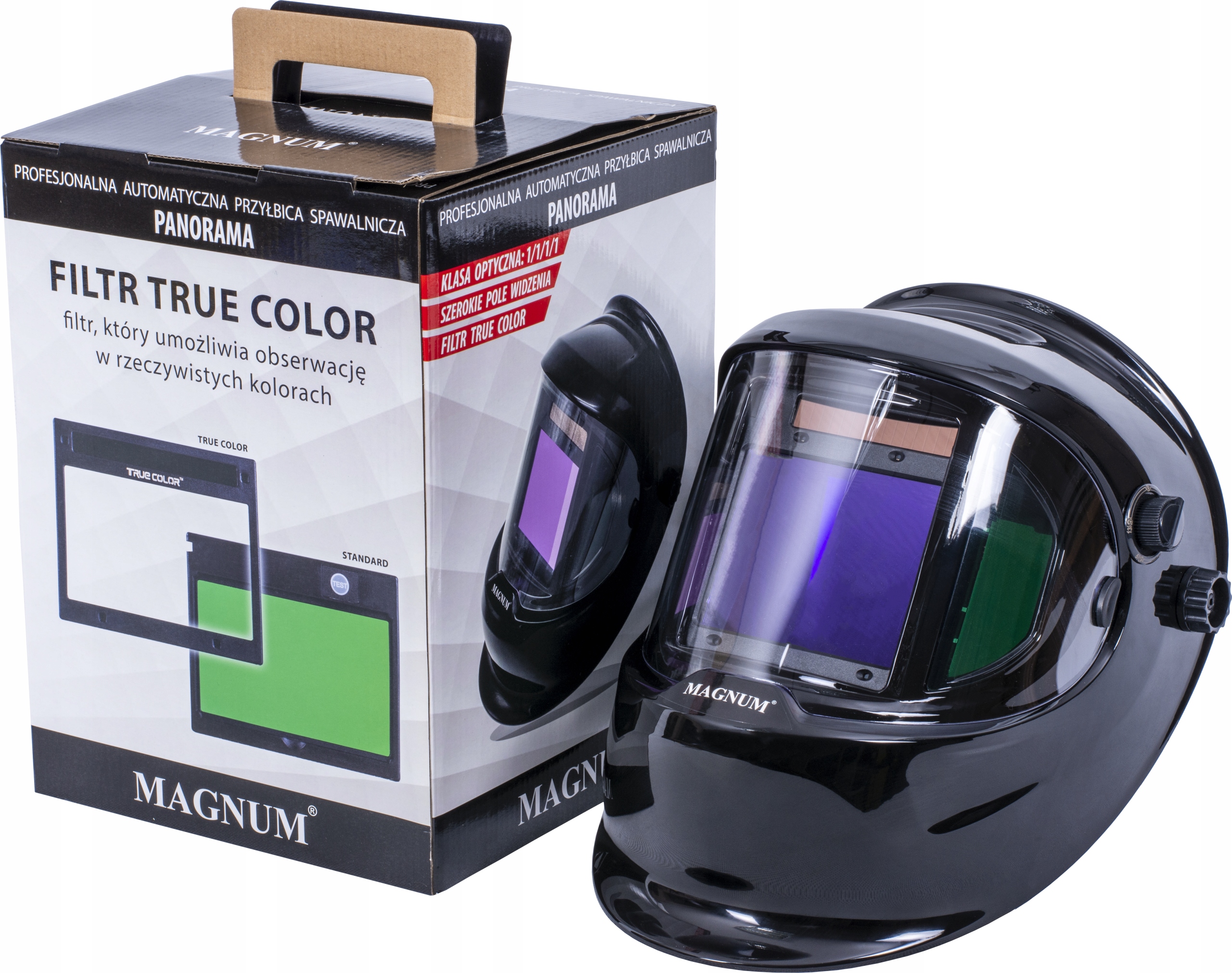 Przyłbica Automatyczna Profi Magnum PANORAMA-Q800D Maska True Color