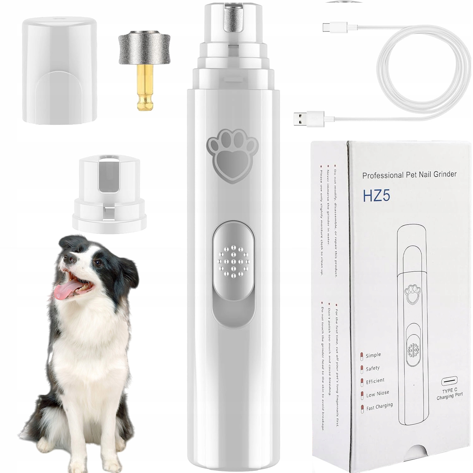 Levně Elektrická Kleštička Na Drápky Pro Psa Kočku Bruska Pilník Na Nehty