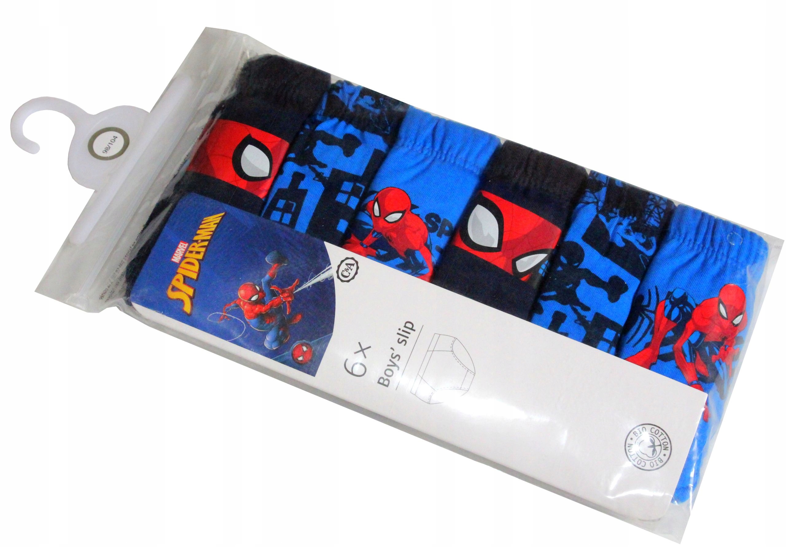 

C&a 6 pack majtki Slipki Spiderman 92
