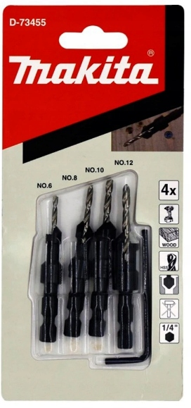 

Makita Wiertła Do Drewna Z Pogłębiaczem D-73455